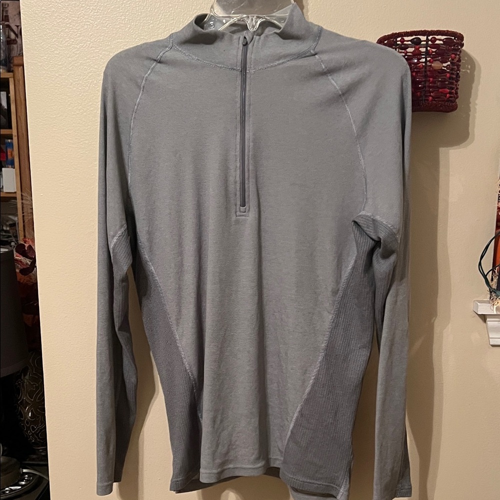 Men's Patagonia Capilene® Midweight Zip-Neck Pullover Gray Long Sleeve